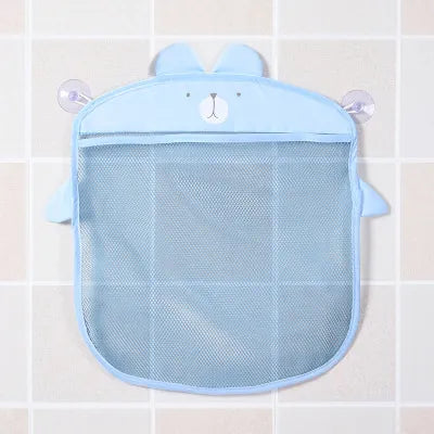 Multi-animal print mesh bath toy organizer, ideal for baby and toddler bath time