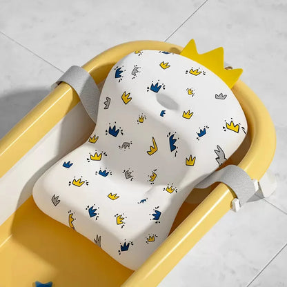 Baby Anti-Slip Bathtub Support Cushion for safe newborn bathing, soft and comfortable infant bath gear.