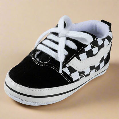 Collection of baby barefoot sneakers, anti-slip canvas in various shades, soft sole comfort