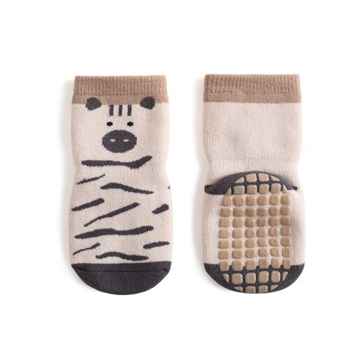 Seamless anti-slip floor socks for toddlers, designed for secure indoor play.