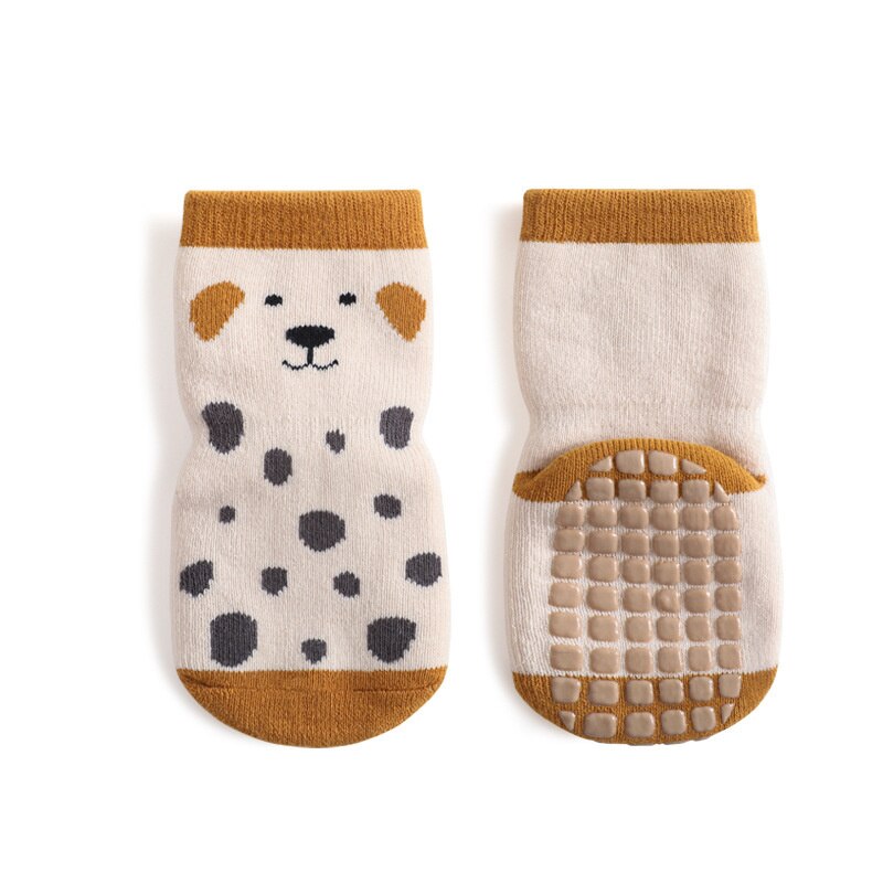 Set of baby anti-slip socks in various colors, ideal for infant and toddler use.