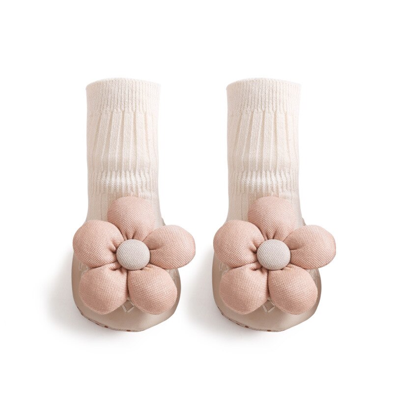 First walker infant shoes with an anti-slip sole and cozy high-neck design for baby's comfort.