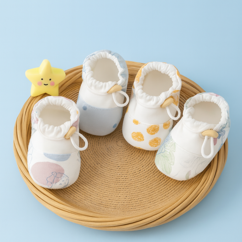 Baby Anti-Slip Soft Sole Cozy Booties, ideal for infant first steps and comfort.