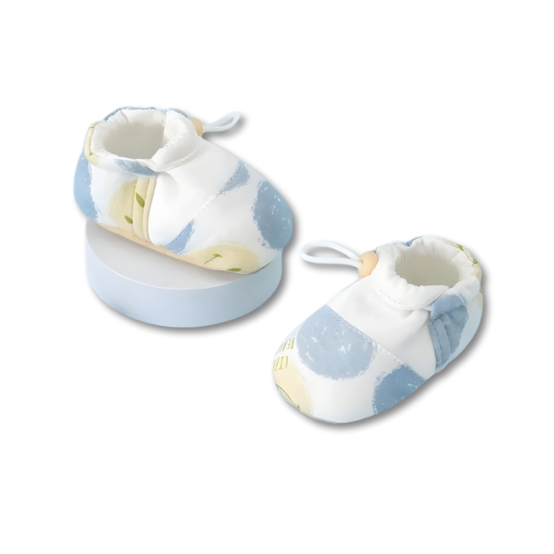 Pair of baby anti-slip booties, perfect for promoting infant stability and foot comfort.