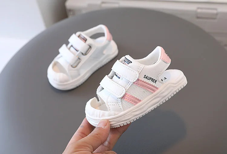 Durable anti-slip baby sandals with a comfortable soft sole