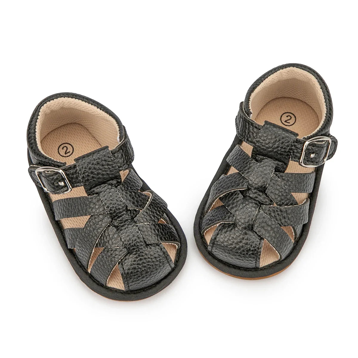 Baby anti-slip sandals with an adjustable strap and soft sole