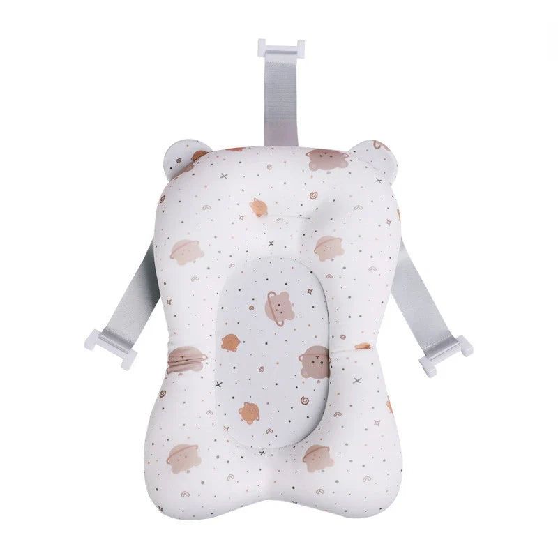 Foldable baby bath pad, ergonomic design for newborn comfort and safety during bath time