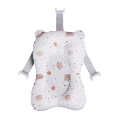 Foldable baby bath pad, ergonomic design for newborn comfort and safety during bath time