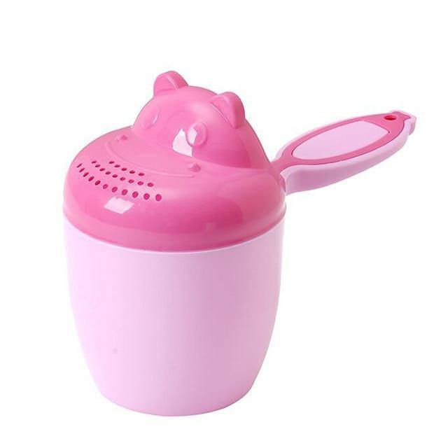 Gift set featuring a baby bath rinser shampoo cup, ideal baby shower gift for new parents