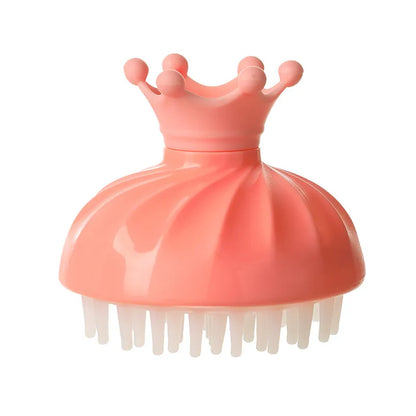 Soft silicone bath brush for sensitive baby scalps, a key piece of infant hygiene kit