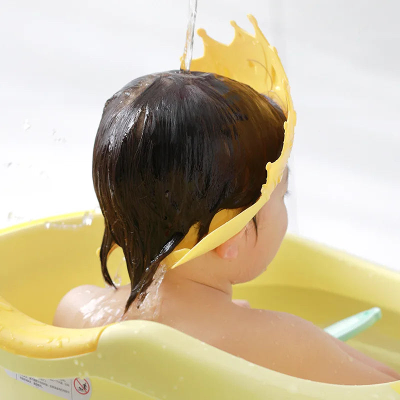 Close-up of baby shampoo rinse cup for tear-free bathing, part of bath essentials kit