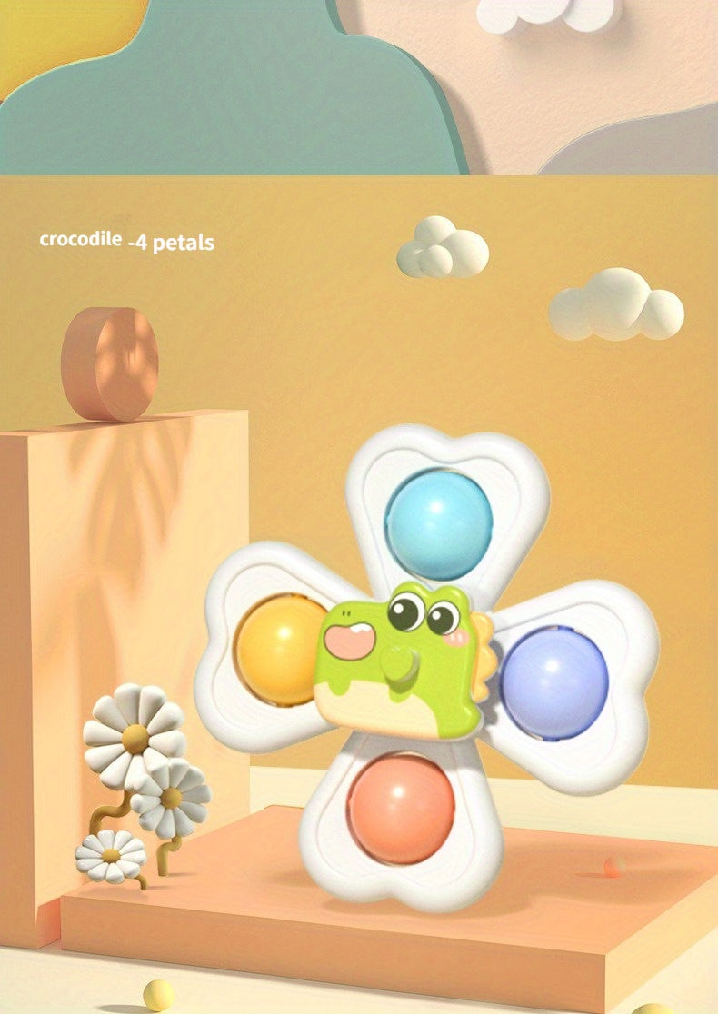 Gift box featuring baby suction spinner bath toys, an excellent choice for a baby shower present.