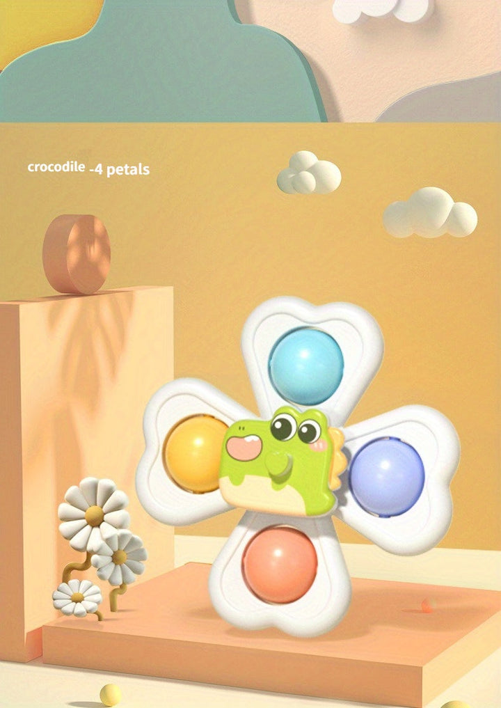 Gift box featuring baby suction spinner bath toys, an excellent choice for a baby shower present.