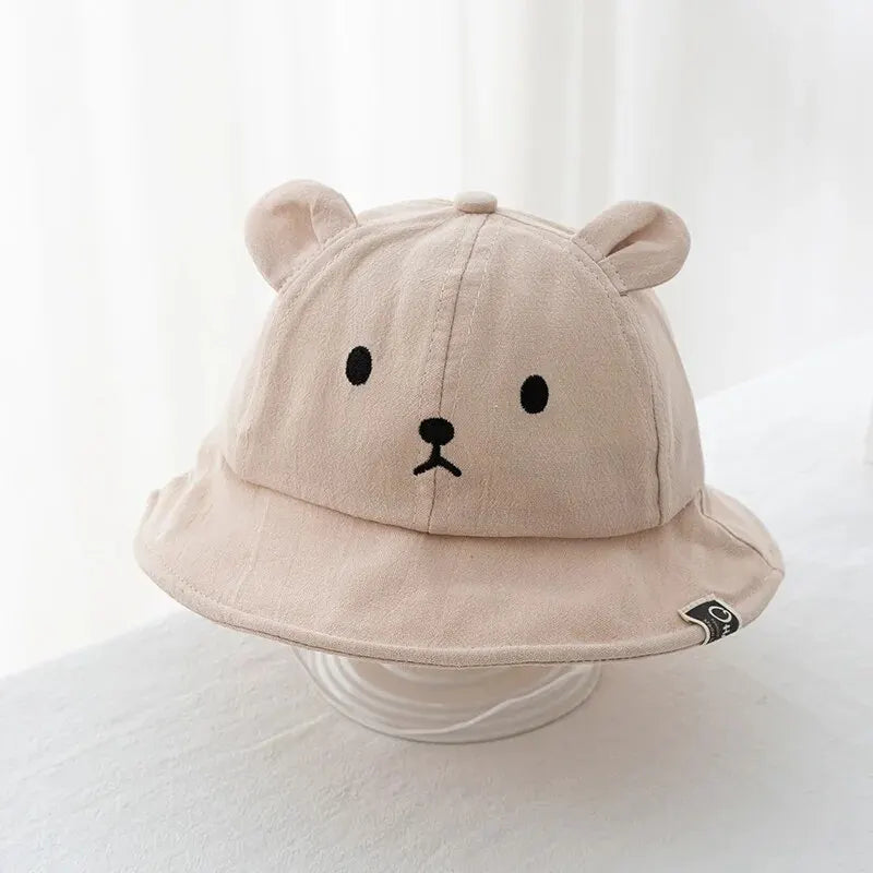 Unisex baby sun hat with cute bear ears, perfect for summer adventures