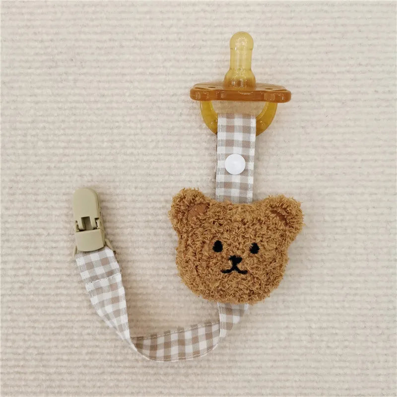 Child-friendly bear pacifier lanyard, keeps comforting soothers close