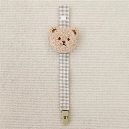Reliable bear pacifier holder, prevents lost soothers and teether toys