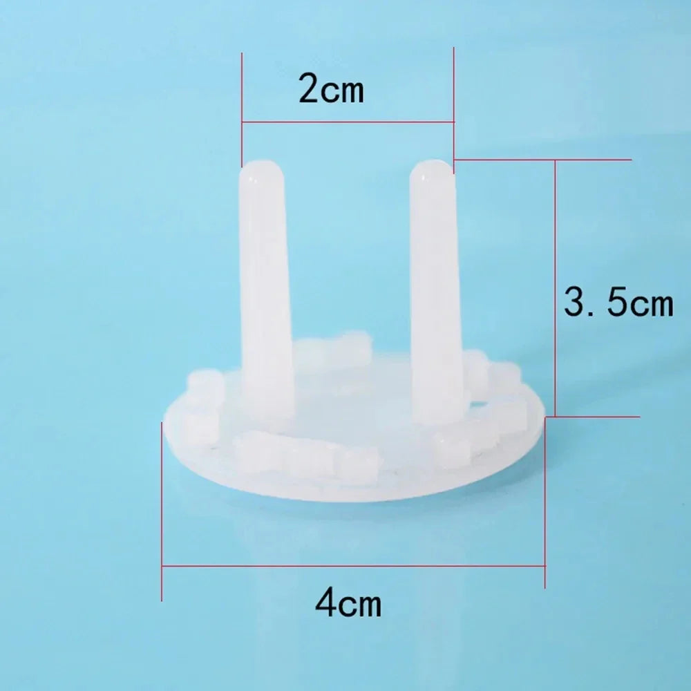 White child safety plug protectors, bear design, blending seamlessly with home decor while ensuring safety.