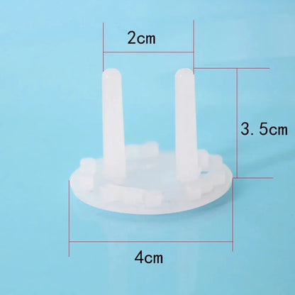 White child safety plug protectors, bear design, blending seamlessly with home decor while ensuring safety.