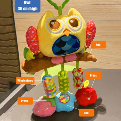 Infant musical mobile with hanging plush animals, a charming baby bed bell and toddler gift idea