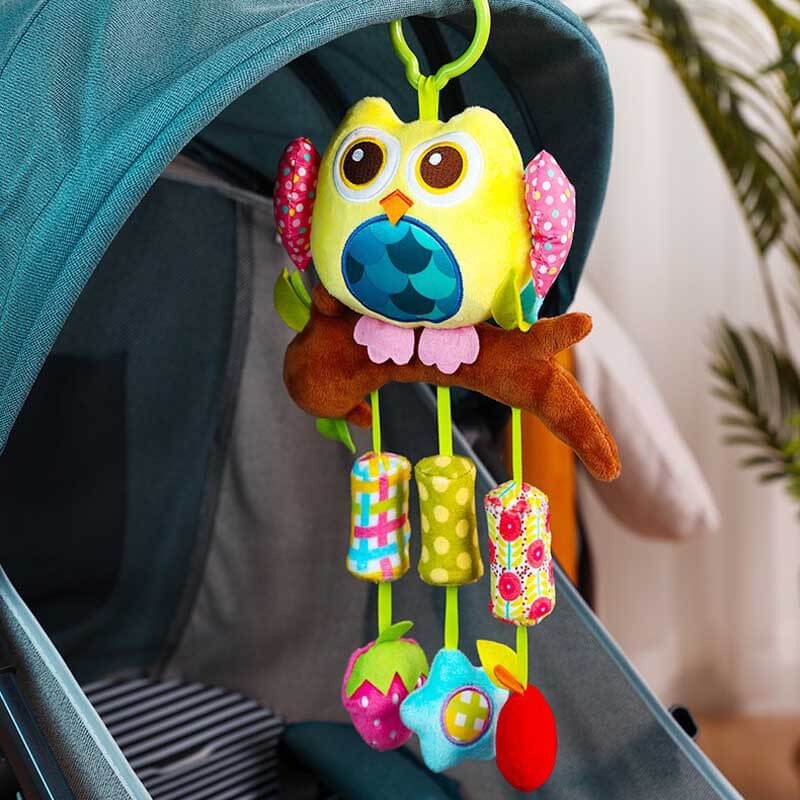 Musical baby bed bell mobile for cribs, with engaging plush figures, perfect for new parents