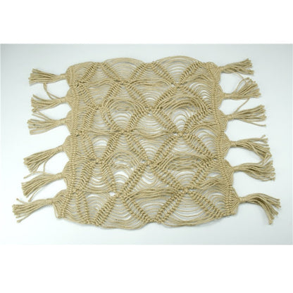 Soft knitted baby blanket, off-white macrame design, perfect for bohemian baby shower gift