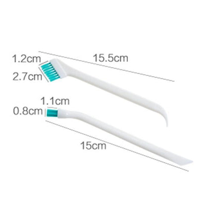 Baby bottle and nipple brush set displayed on a white surface, ideal for hygienic bottle cleaning.