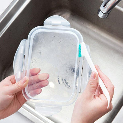 Two-piece baby bottle and nipple cleaning brush set, essential for sterilizing infant feeding products.