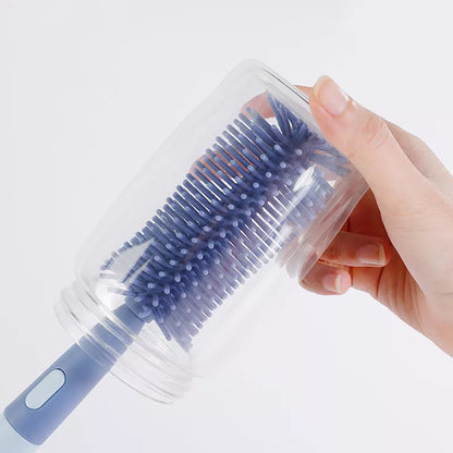 Stylish baby bottle brush and pacifier cleaner set, blending functionality with modern design