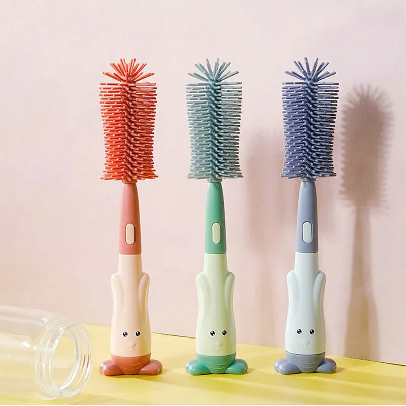 Practical baby bottle and pacifier cleaning brush kit, an essential addition to any newborn registry