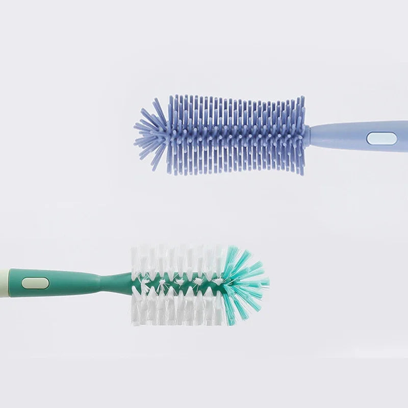 Durable baby bottle brush and pacifier cleaner set, essential nursing tools for newborn moms