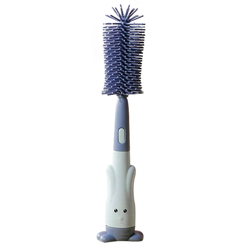 Small nylon pacifier cleaner brush, part of a baby hygiene set for feeding essentials