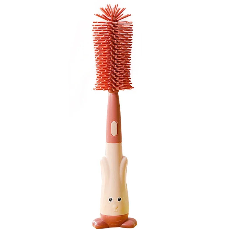 Versatile baby bottle and nipple brush set, essential tools for all baby feeding equipment