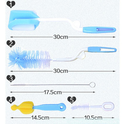 Comprehensive baby bottle cleaning brush set for nursing and feeding accessories