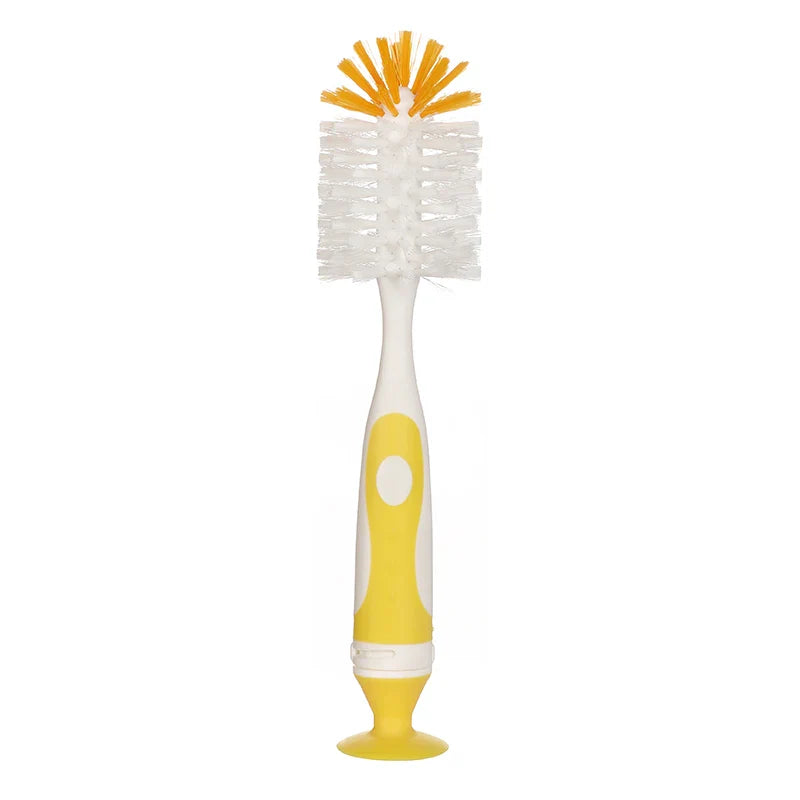 Nursing accessory: baby bottle brush with an efficient suction base, simplifying infant feeding cleanup