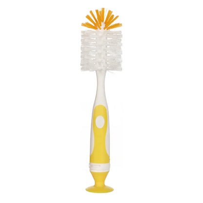 Nursing accessory: baby bottle brush with an efficient suction base, simplifying infant feeding cleanup