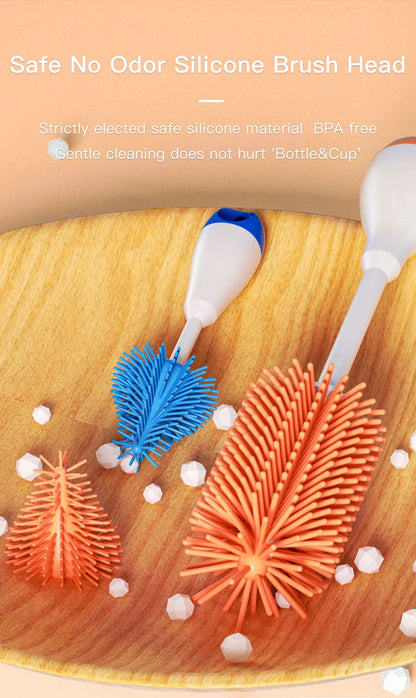 Multiple brushes from the cleaning set, highlighting their various functions