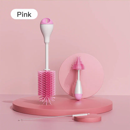 High-quality baby bottle brush set, ensuring sparkling clean bottles and nipples