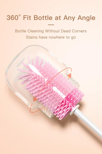 Straw cleaner included in baby bottle hygiene kit, perfect for sippy cups