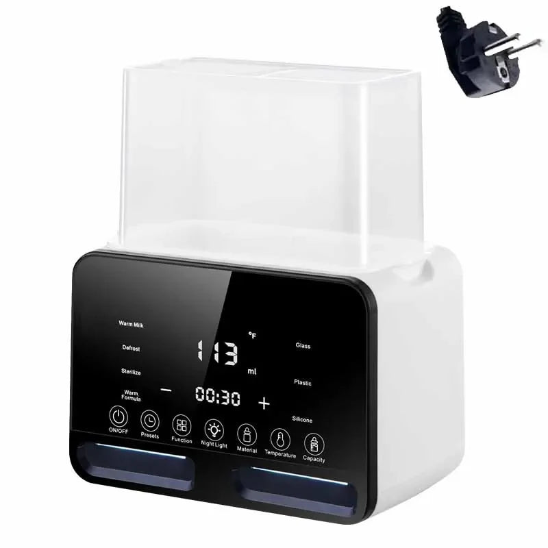 Portable baby bottle warmer sterilizer with efficient milk warming capability and accurate temperature