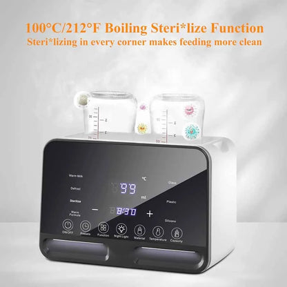 Nursery essentials: baby bottle warmer sterilizer with user-friendly accurate temperature control