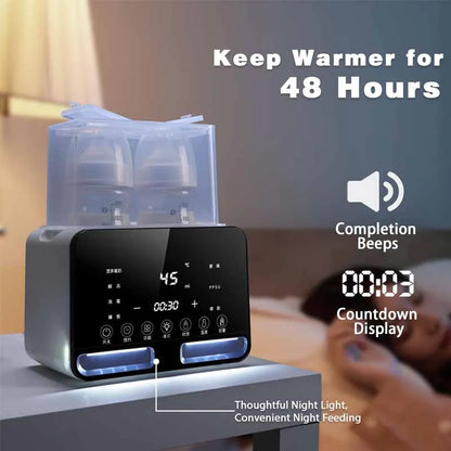Baby health product: multifunction bottle warmer sterilizer machine with clear controls