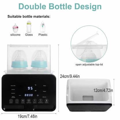 Compact baby bottle warmer sterilizer, perfect for quickly warming milk and sterilizing bottles