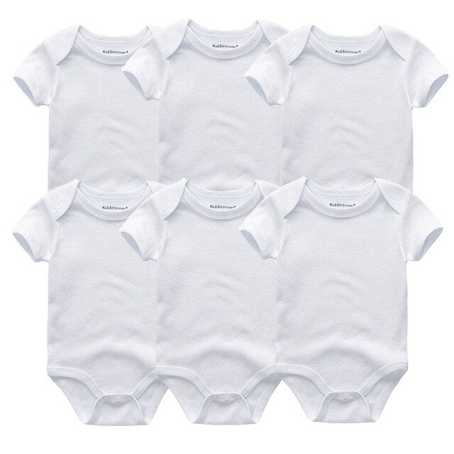 Baby boy short sleeve cotton onesie with a rocket ship design, fun infant bodysuit