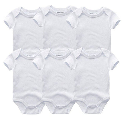 Baby boy short sleeve cotton onesie with a rocket ship design, fun infant bodysuit