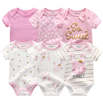 Short sleeve baby boy cotton onesie with 'Little Explorer' text print, newborn essential