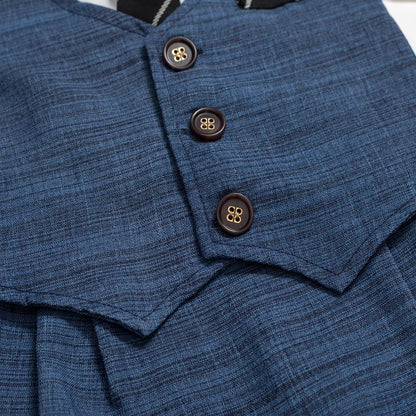 Stylish baby boy romper with a tie, perfect for family photos or as a newborn's gentleman outfit.