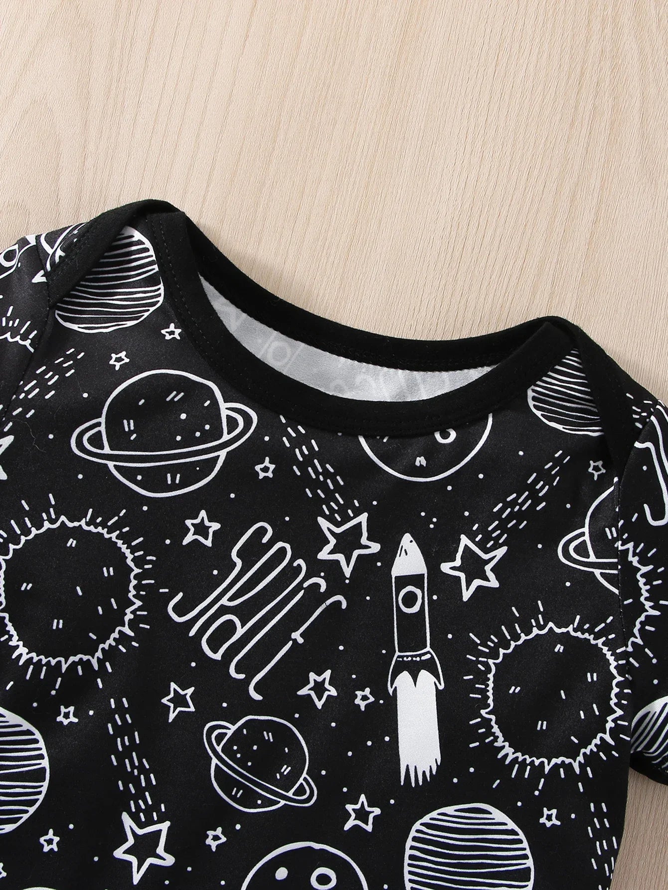 Gift-ready baby boy astronaut themed romper set, ideal for baby shower or new parents