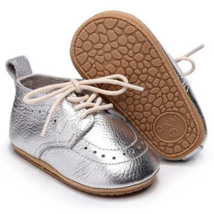 Baby boy first walker shoes with flexible leather sole, perfect for developing feet