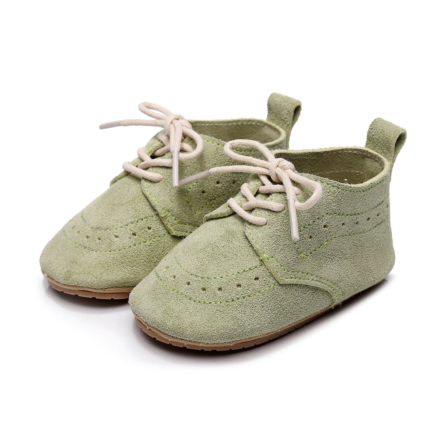 Infant boy stylish leather lace-up shoes, soft sole for easy crawling and walking