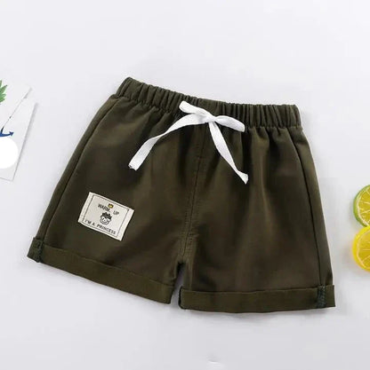 Infant boy's light blue casual shorts, featuring a comfortable loose fit for summer play.